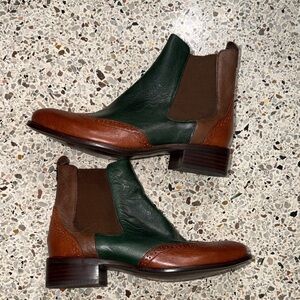 Silent D Clover green brown boots 37 6.5 leather